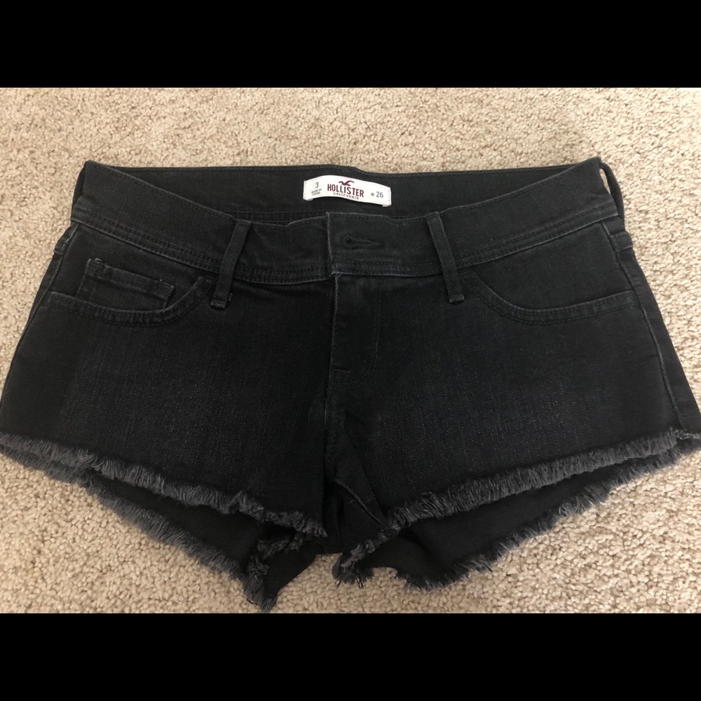 Hollister Black Denim Cutoff Shorts